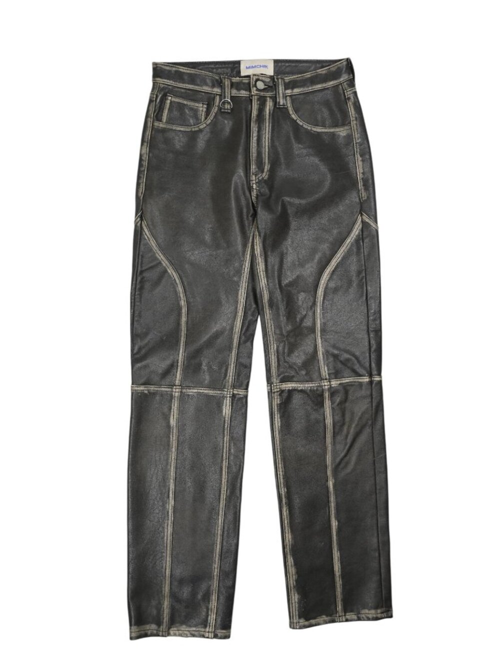 MIMCHIK Leather Maria Jean in Black